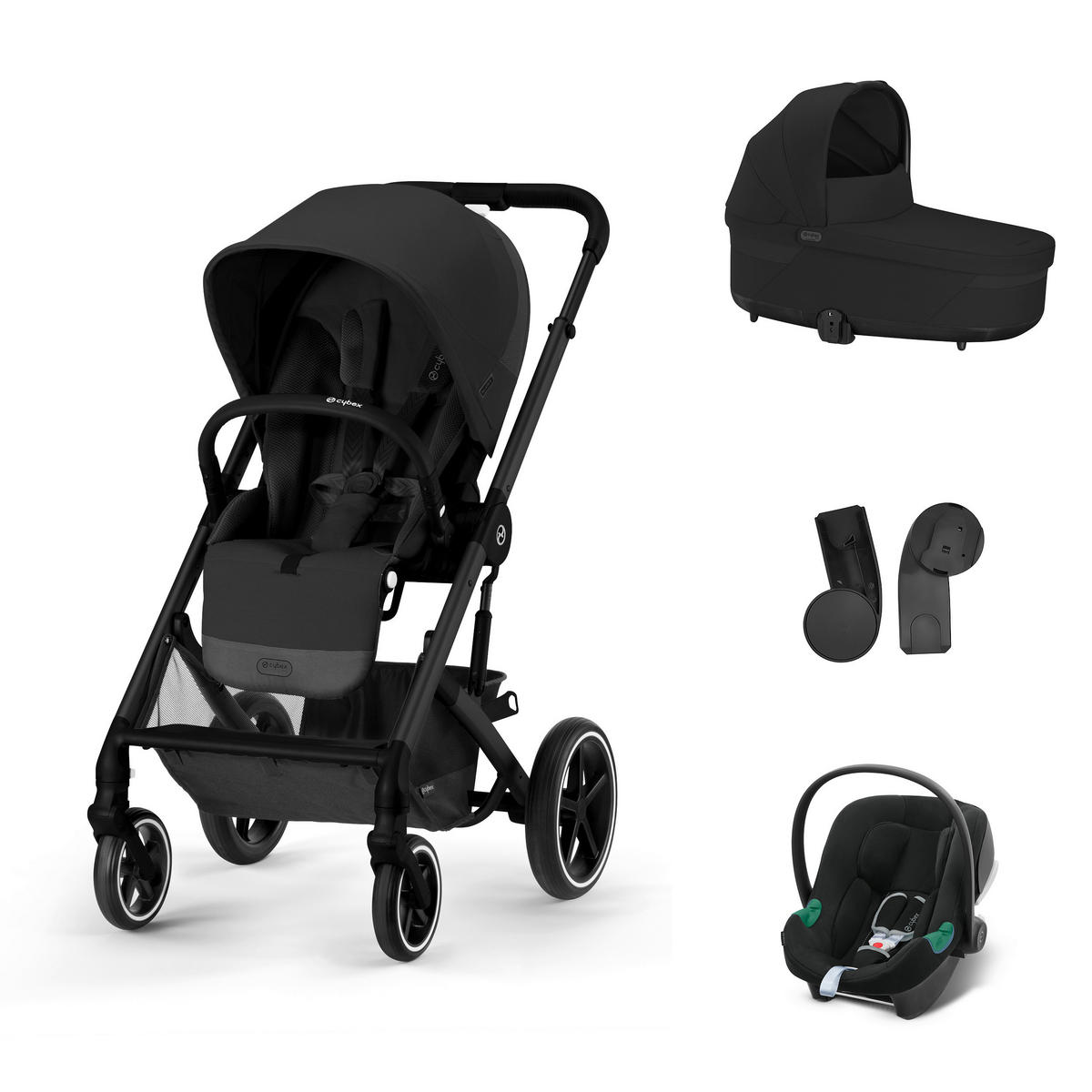KINDERWAGENSET  Balios S Lux 3-in-1  Moon Black  - Basics (81/60/100cm) - cybex GOLD