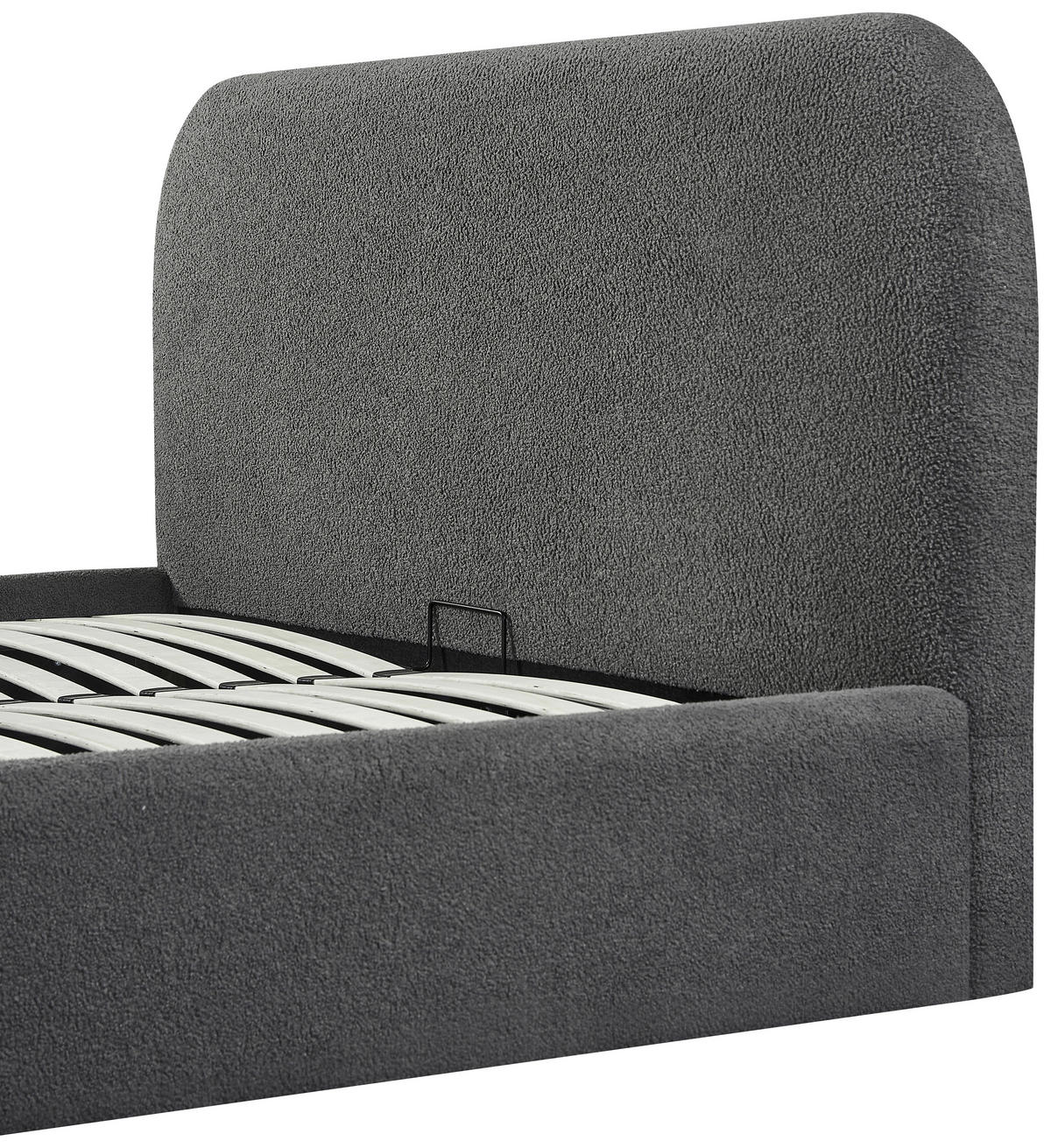 POLSTERBETT Lattenrost, Bettkasten Grau 140/200 cm  - Schwarz/Naturfarben, MODERN, Holz/Kunststoff (140/200cm) - Livetastic