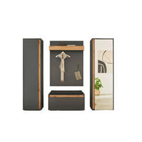 GARDEROBE 4-teilig  in 230/200/40 cm  - Anthrazit/Eiche Wotan, Design, Holzwerkstoff (230/200/40cm) - Modante