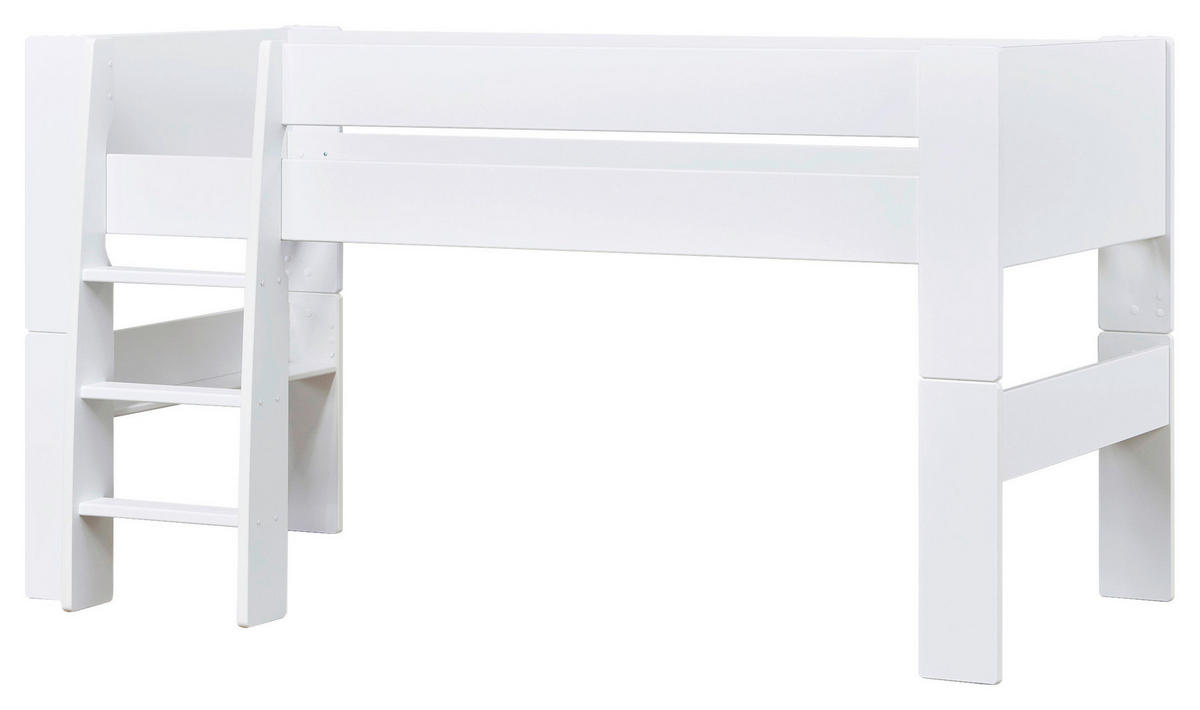 HOCHBETT 90/200 cm,  in Weiß, Rollrost  - Naturfarben/Weiß, MODERN, Holz/Holzwerkstoff (90/200cm) - MID.YOU