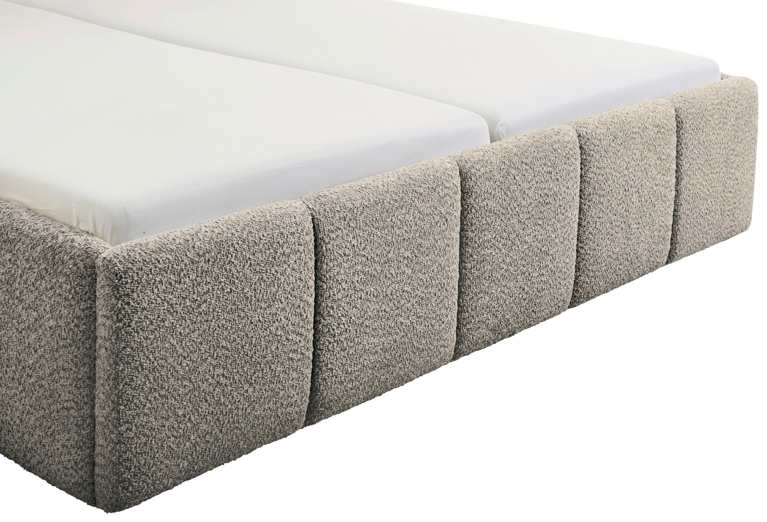 POLSTERBETT 180/200 cm  in Grau  - Schwarz/Grau, Design, Holz/Textil (180/200cm) - Xora