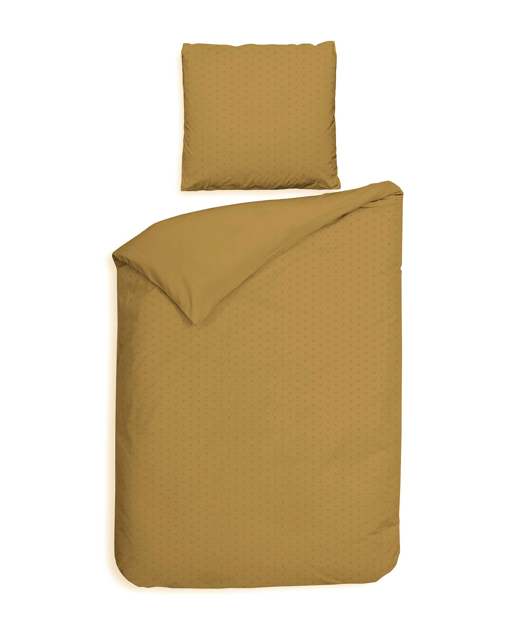 BETTWÄSCHE Punto Makosatin 155/220 cm  - Goldfarben, Basics, Textil (155/220cm)