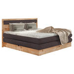 BOXSPRINGBETT 180/200 cm  in Eichefarben, Dunkelbraun  - Eichefarben/Dunkelbraun, KONVENTIONELL, Holz/Holzwerkstoff (180/200cm) - Valnatura