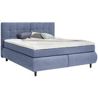 BOXSPRINGBETT 180/200 cm  in Blau  - Blau/Schwarz, Konventionell, Holz/Textil (180/200cm) - Ti'me