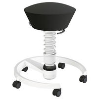 BÜROHOCKER   Schwarz, Weiss  - Weiss/Schwarz, Basics, Kunststoff/Textil (55/45,66/55cm) - Aeris