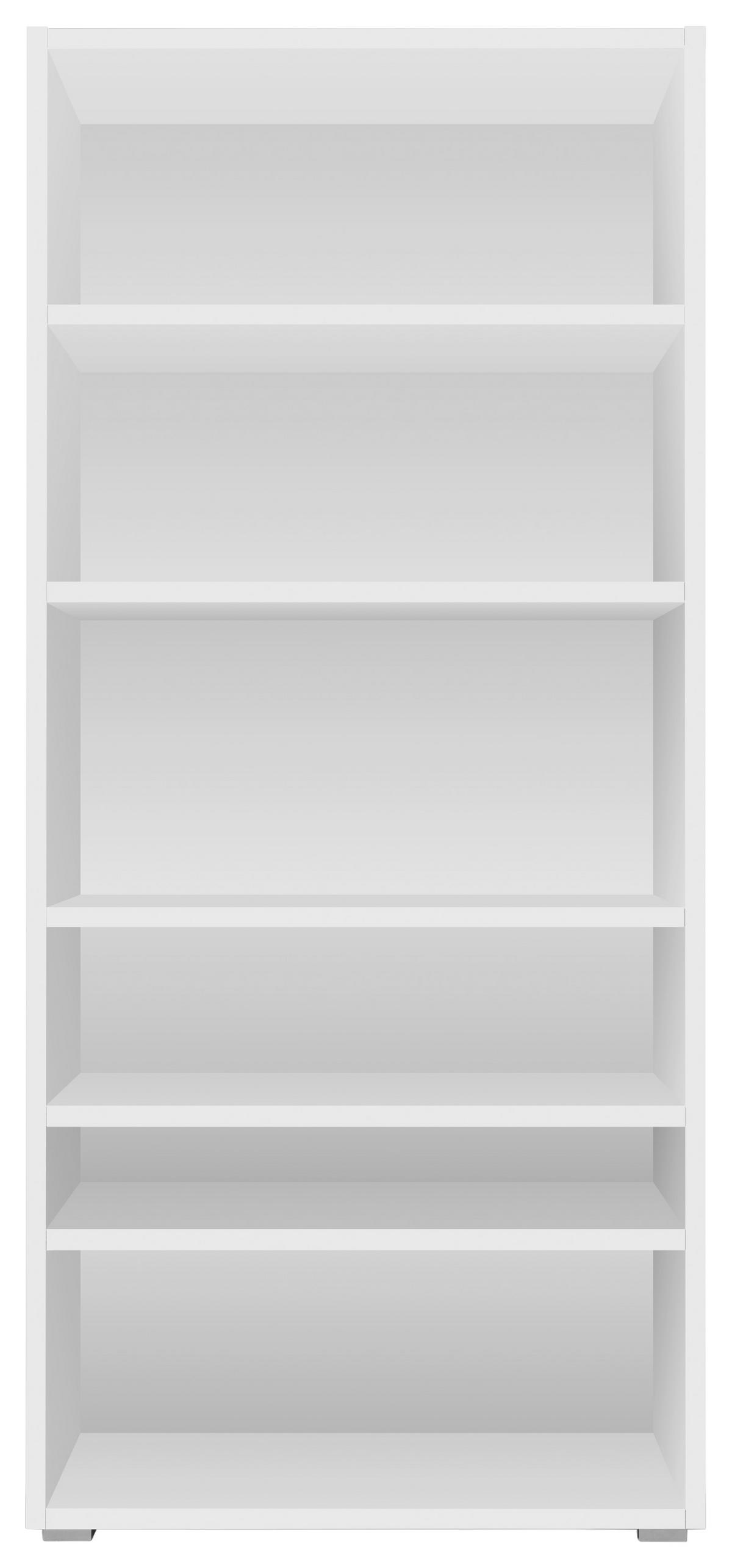 REGALELEMENT Weiß  - Silberfarben/Weiß, Basics, Holzwerkstoff/Kunststoff (85/191/37cm) - MID.YOU