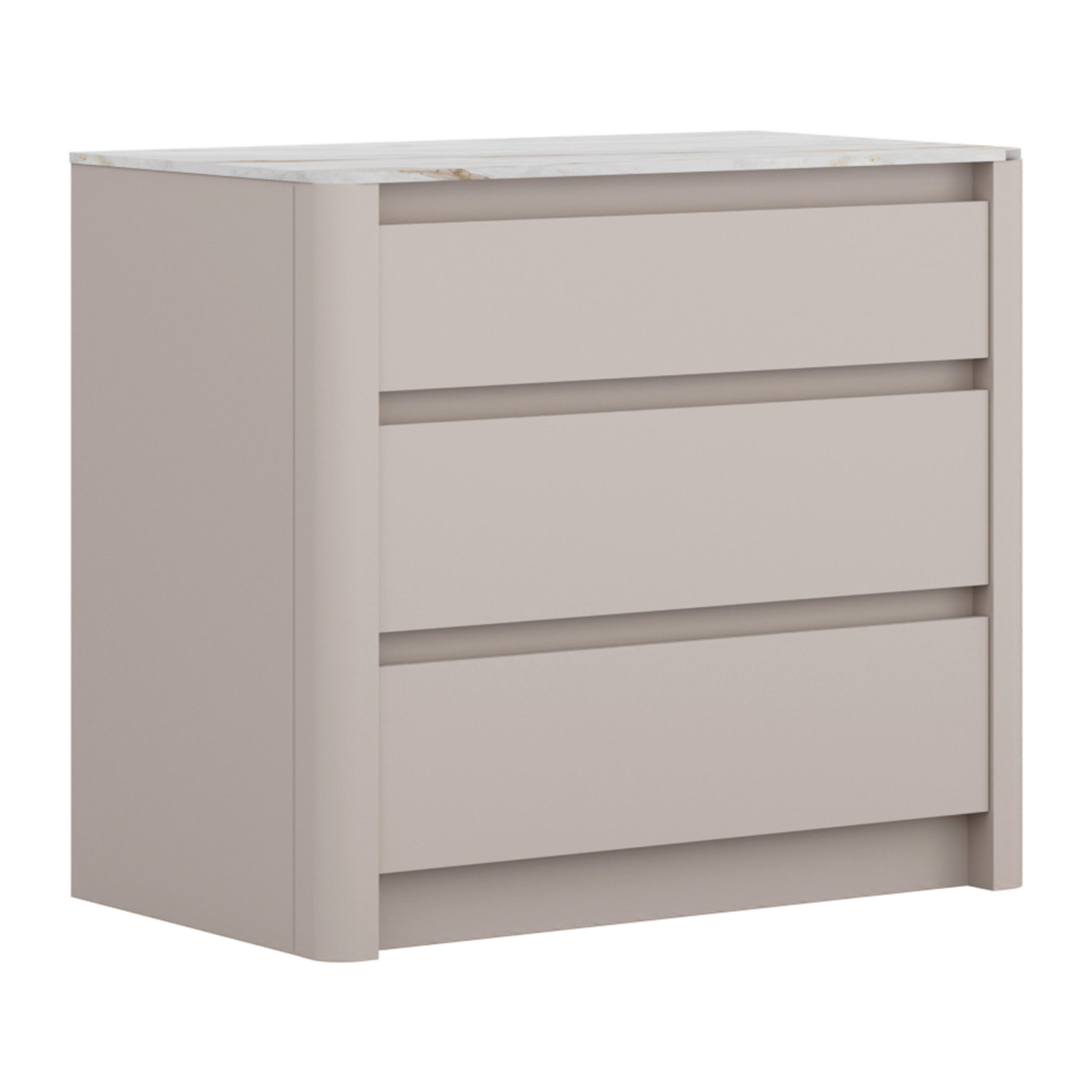 SCHUBKASTENUNTERSCHRANK 103,2/91,9/60 cm  in Weiß, Kaschmir  - Kaschmir/Weiß, MODERN, Holzwerkstoff (103,2/91,9/60cm) - home24