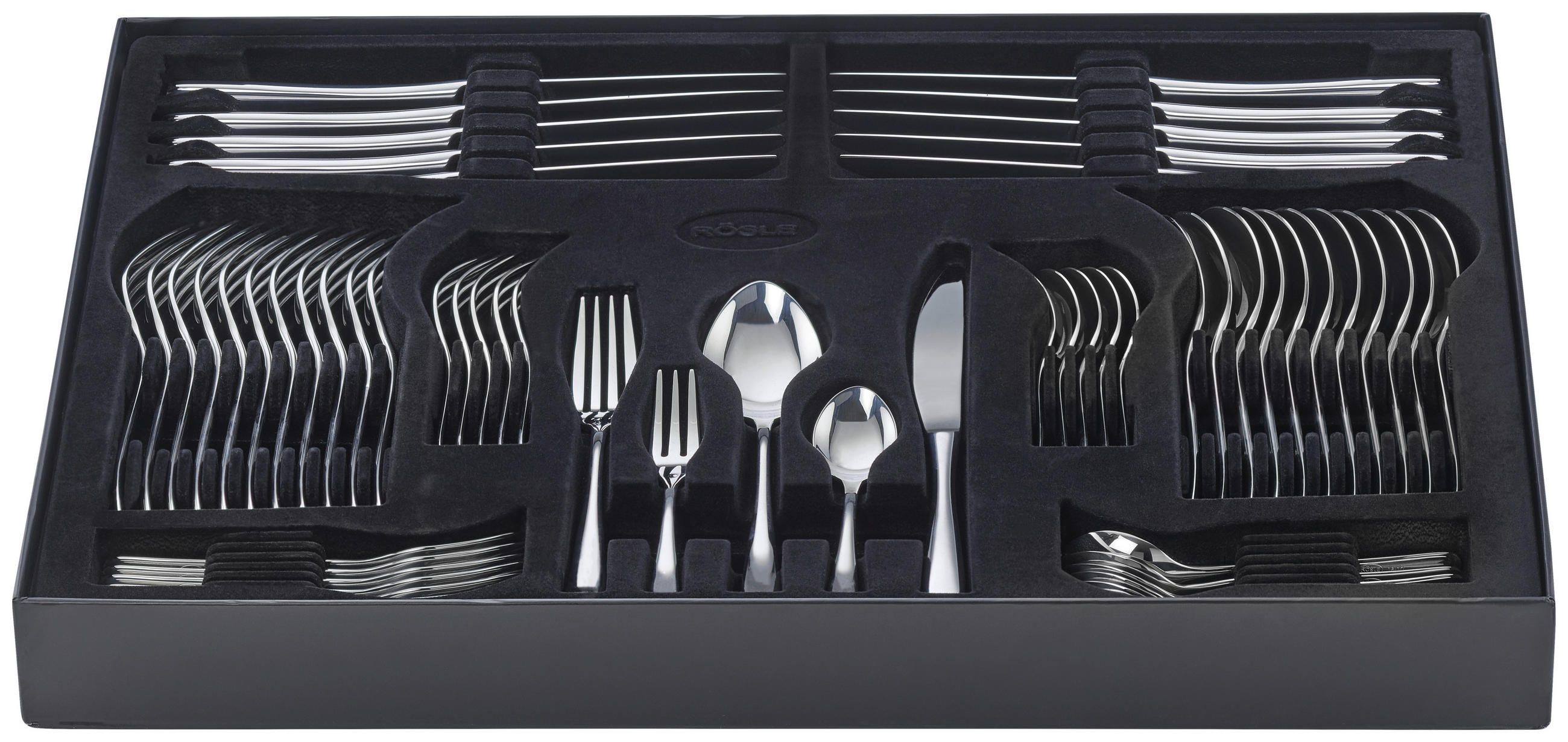 BESTECKSET Passion 30-teilig  - Silberfarben, Basics (27,5/46,0/5,5cm) - Rösle