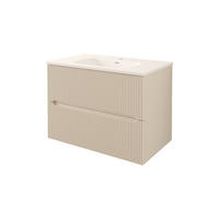 Bază Cu Lavoar  - alb lucios intens, Basics, ceramică/material pe bază de lemn (80/55/46cm) - Welnova