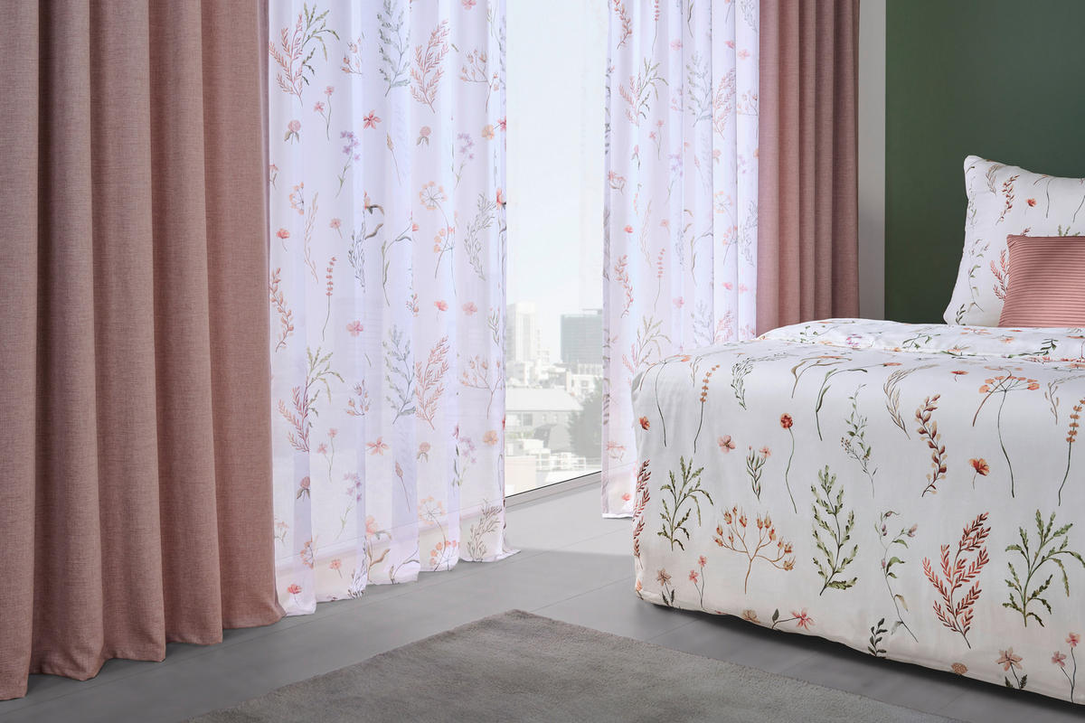 PERDEA CONFECțIONATĂ semitransparent  - alb, Konventionell, textil (140/245cm) - Esposa