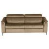SCHLAFSOFA in Textil Hellbraun  - Chromfarben/Hellbraun, Design, Textil/Metall (203/77-98/103cm) - MID.YOU