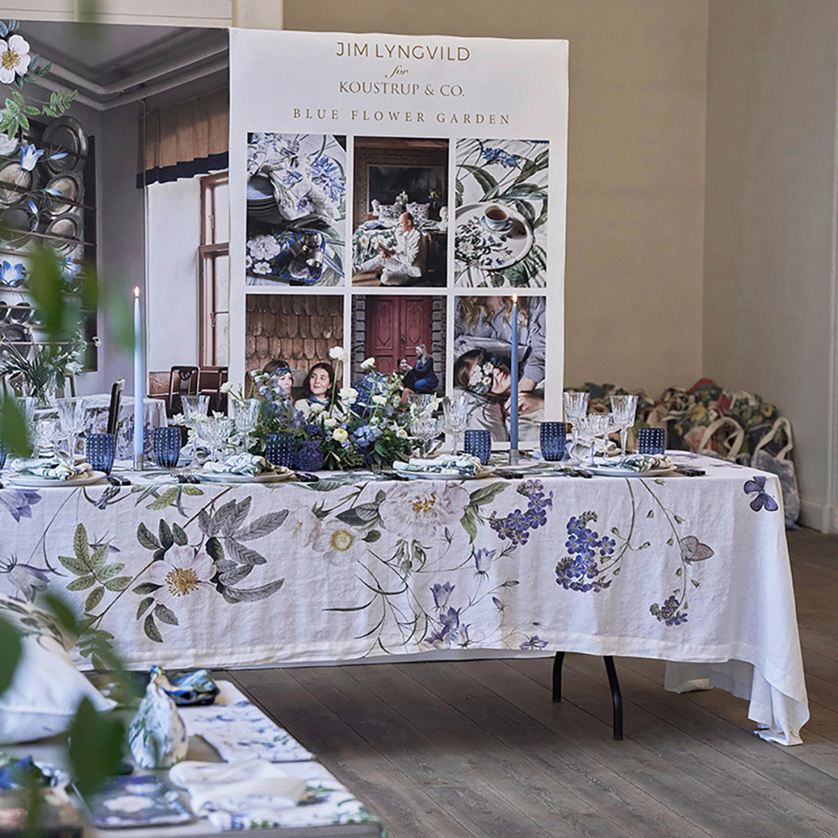 TISCHDECKE Textil Blau 145/350 cm  - Blau, Basics, Textil (145/350cm)