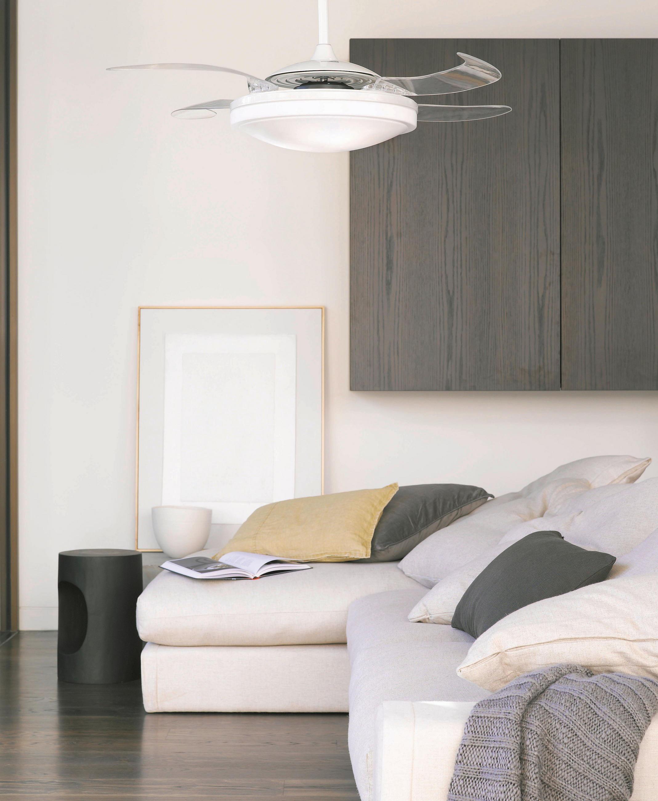 DECKENVENTILATOR 122/41 cm   - Klar/Weiß, Basics, Kunststoff/Metall (122/41cm) - P & B