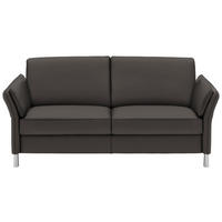 2,5-SITZER in Echtleder Mokka  - Alufarben/Mokka, Design, Leder/Metall (164cm) - Dieter Knoll