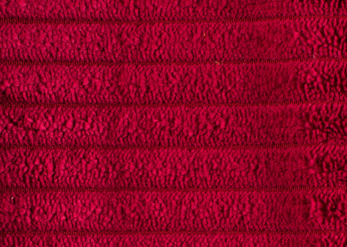 ECKSOFA in Cord Rot  - Rot/Schwarz, Design, Textil/Metall (313/242cm) - Xora
