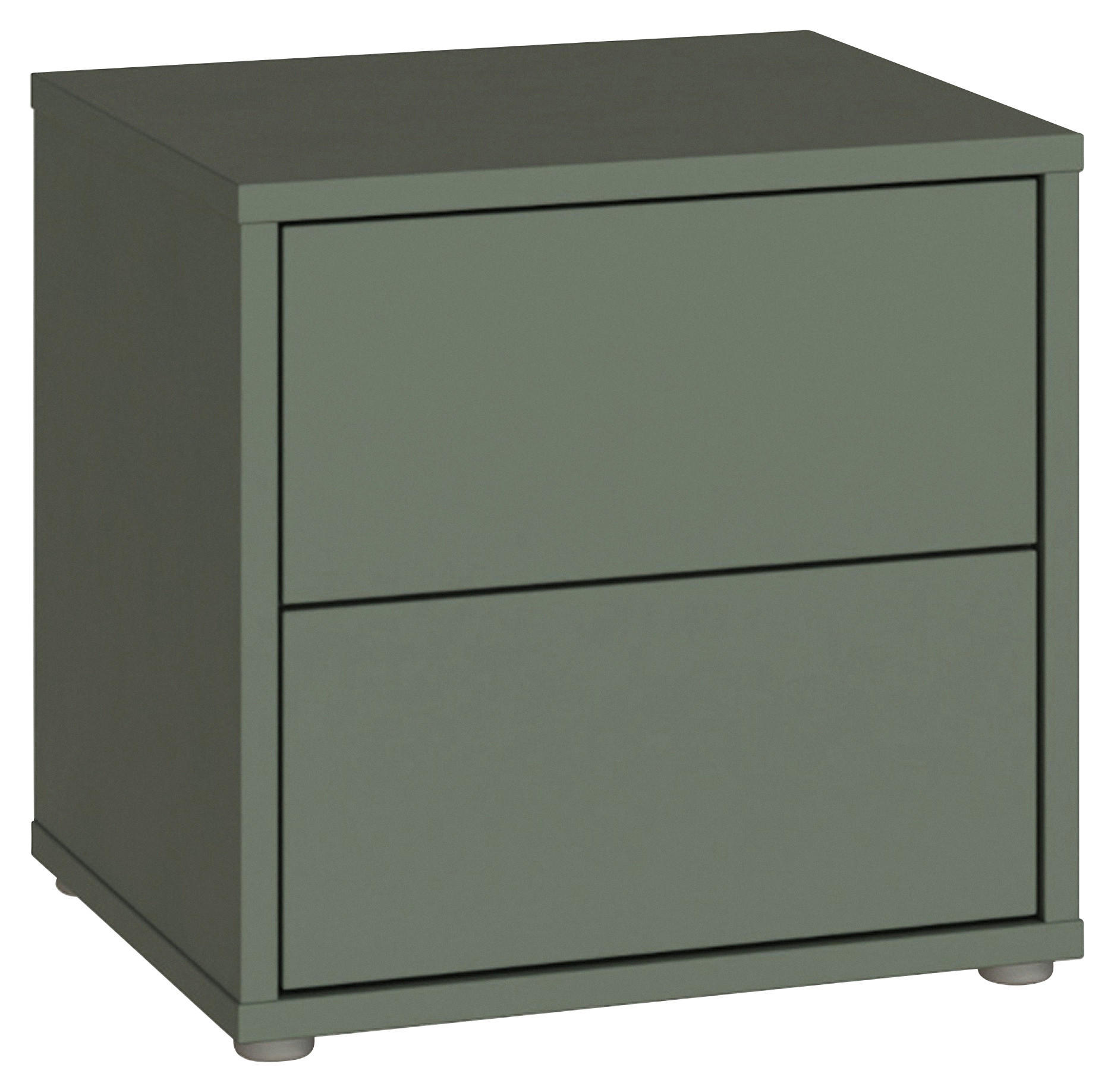 NACHTSCHRANK 50/48/42 cm  - Salbeigrün/Silberfarben, Trend, Holzwerkstoff/Kunststoff (50/48/42cm) - Carryhome