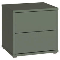NACHTSCHRANK 50/48/42 cm  - Salbeigrün/Silberfarben, Trend, Holzwerkstoff/Kunststoff (50/48/42cm) - Carryhome