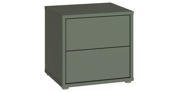 NACHTSCHRANK 50/48/42 cm  - Salbeigrün/Silberfarben, Trend, Holzwerkstoff/Kunststoff (50/48/42cm) - Carryhome