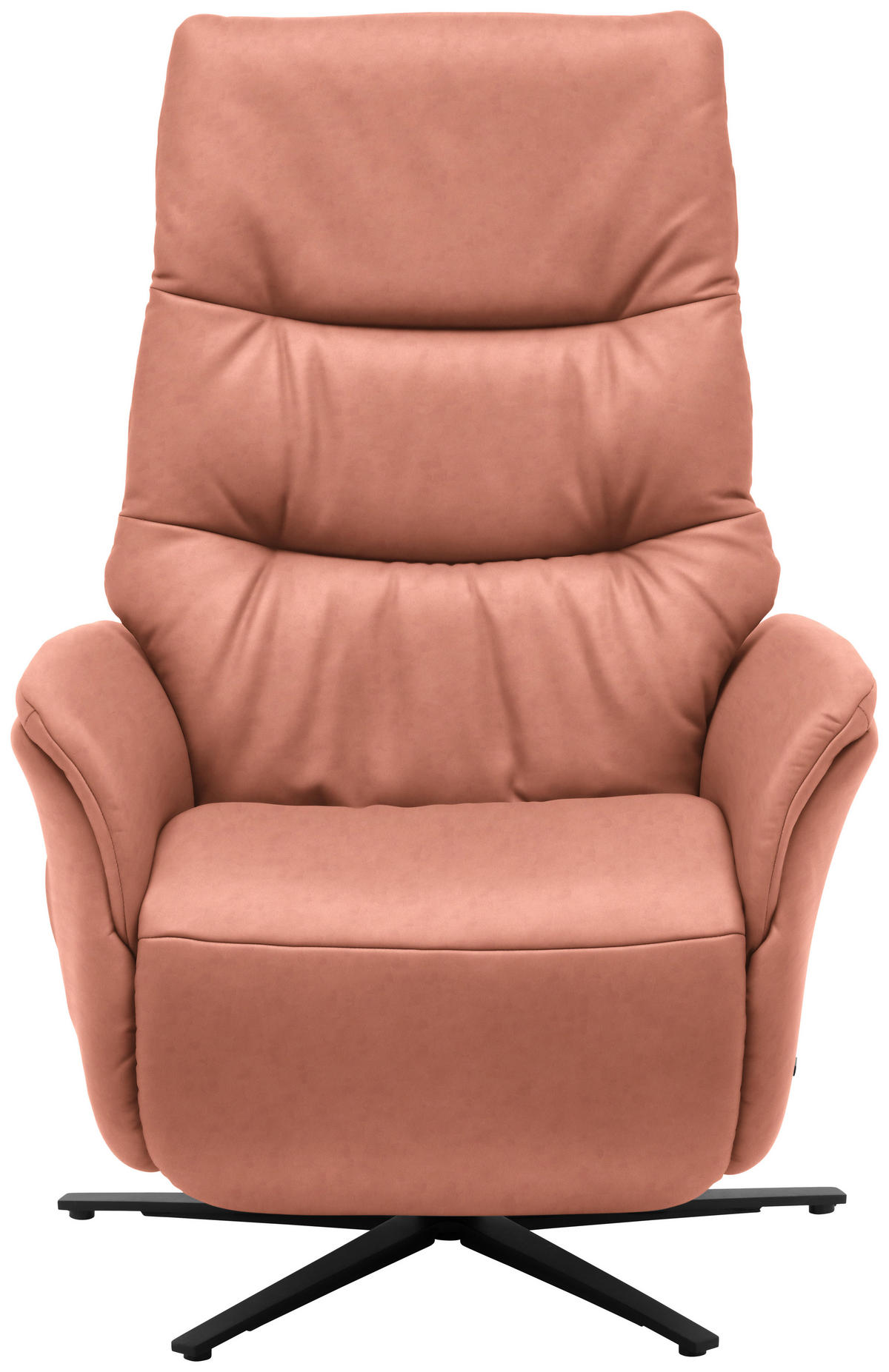 MASSAGESESSEL Echtleder Koralle    - Koralle/Anthrazit, KONVENTIONELL, Leder/Metall (74/114/97cm) - Himolla