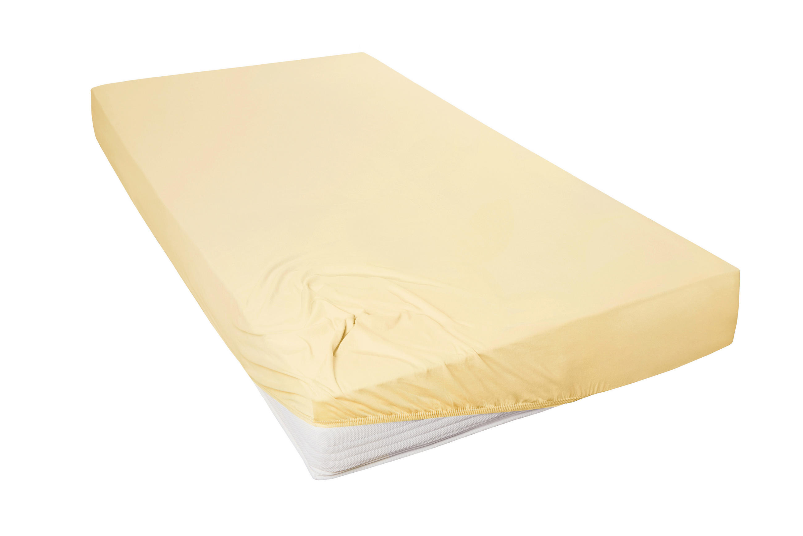 SPANNLEINTUCH 150/200 cm Jersey  - Gelb, Basics, Textil (150/200cm)