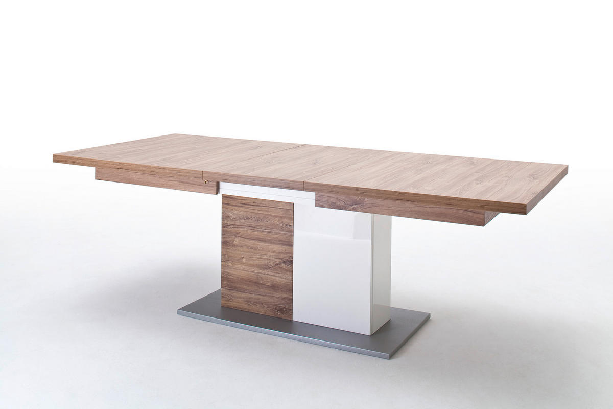 MATBORD i trämaterial 180-230/100/77 cm   - vit/ekfärgad, Design, trämaterial (180-230/100/77cm) - Livetastic