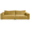 3-SITZER-SOFA in Feincord Goldfarben, Hellgrün  - Goldfarben/Schwarz, Design, Kunststoff/Textil (290/86/127cm) - Lomoco