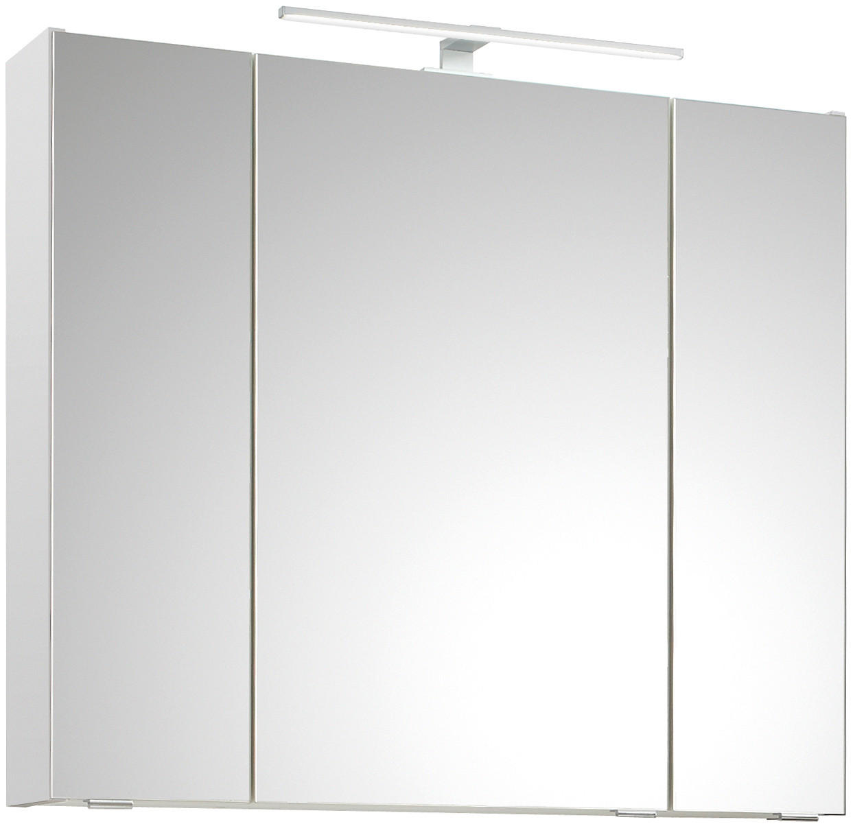 SPIEGELSCHRANK 80/70/16 cm  - Chromfarben/Weiß, KONVENTIONELL, Glas/Holzwerkstoff (80/70/16cm) - Pelipal