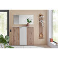 GARDEROBE 3-teilig  in 172/198/37 cm  - Eichefarben/Weiß, Design, Holzwerkstoff (172/198/37cm) - Voleo