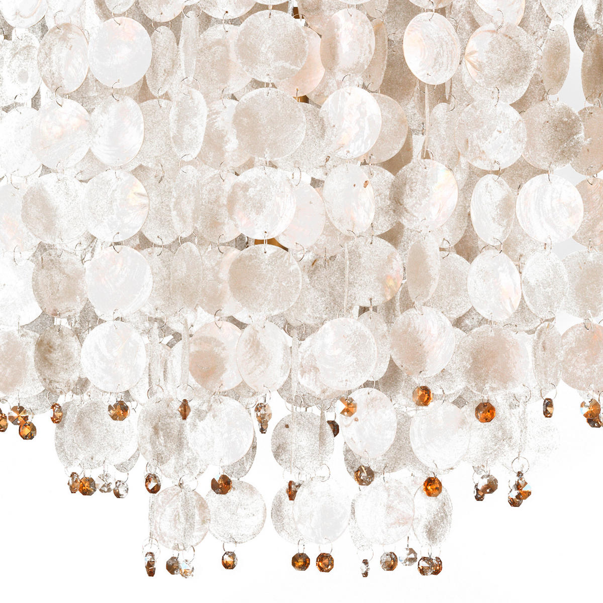 PENDELLEUCHTE 45/45/110 cm  - Perlmutt/Goldfarben, Basics, Naturmaterialien/Metall (45/45/110cm)