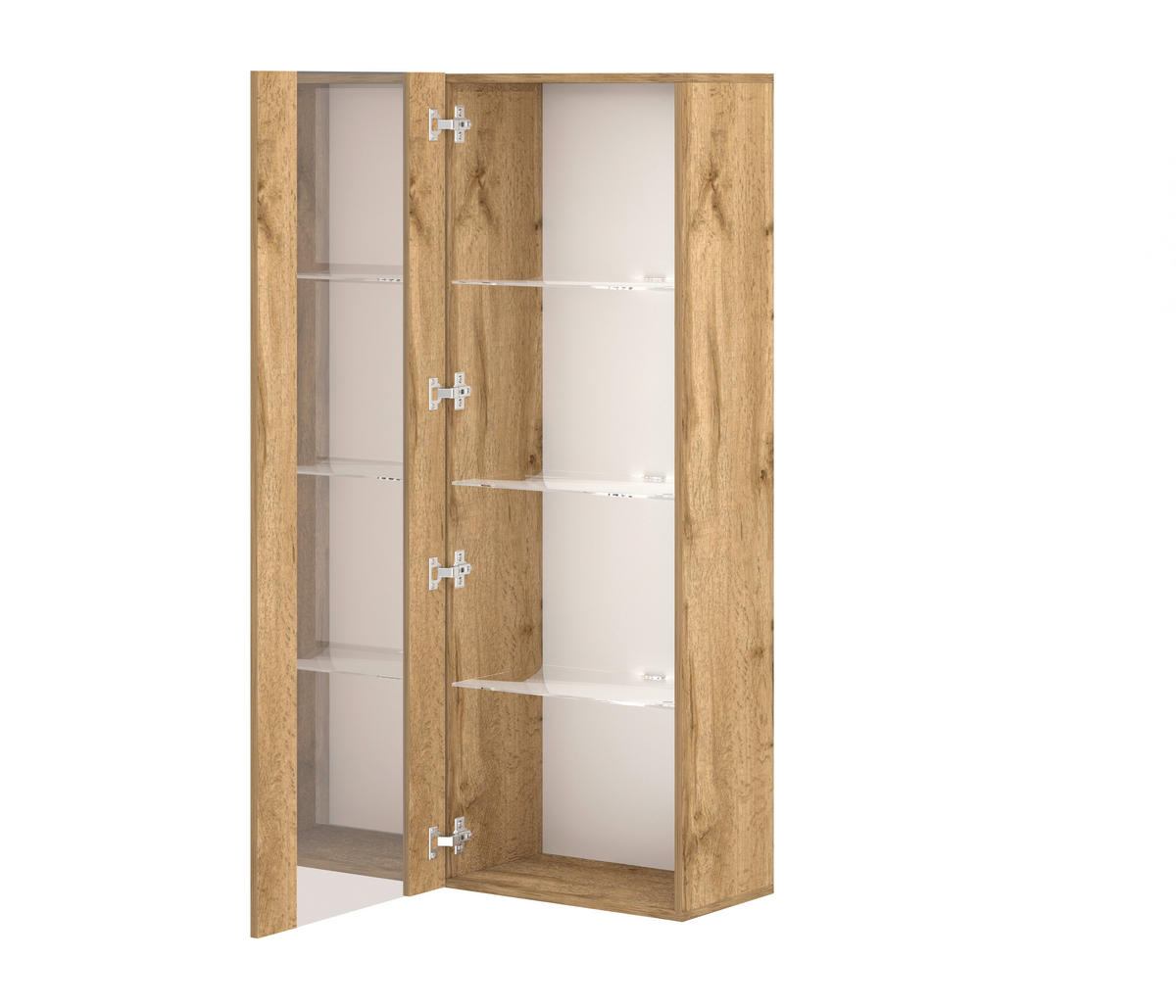 HÄNGEVITRINE in Eiche Wotan  - Eiche Wotan, Design, Glas/Holzwerkstoff (40/140/30cm) - Livetastic