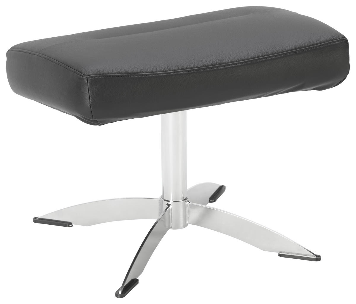 RELAXAČNÍ KŘESLO, kůže, černá - černá, Design, kov/kůže (71/105/75cm) - Welnova