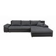 ECKSOFA Anthrazit, Dunkelgrau Webstoff  - Dunkelgrau/Anthrazit, Design, Kunststoff/Textil (313/215cm) - Carryhome