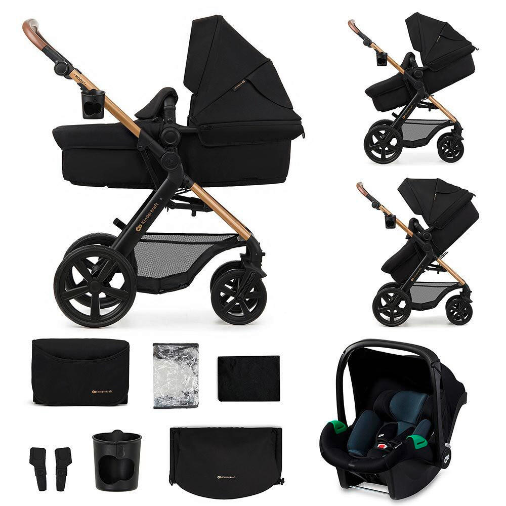 KOLICA ZA SPAVANJE  Moov 2  - crna, Basics, tekstil (86.5/60/106cm) - kinderkraft