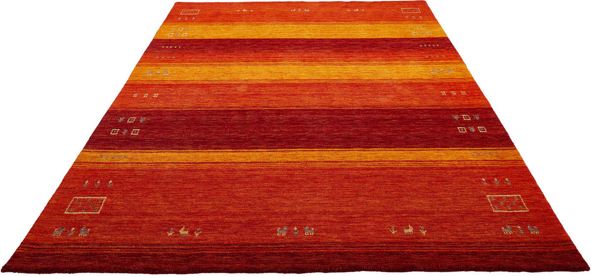WOLLTEPPICH 130/190 cm Edition Alkatif Nomad Rot  - Rot, KONVENTIONELL, Textil (130/190cm) - Cazaris