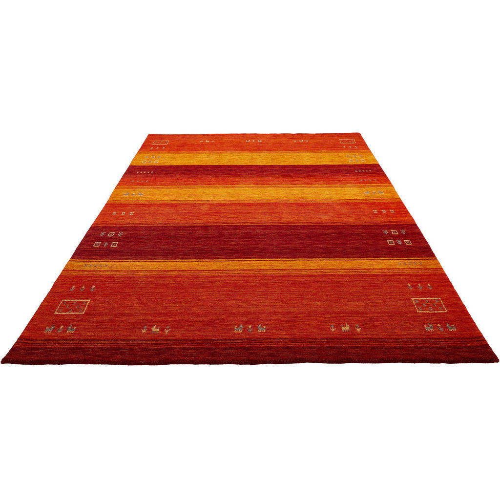 Thumbnail - Cazaris Wollteppich Edition Alkatif Nomad, Rot, Textil, rechteckig, 160x230 cm, Care & Fair, AZO-frei, Handmade in India...