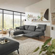 ECKSOFA  in Flachgewebe Dunkelgrau  175-224/255-365 cm  - Dunkelgrau/Schwarz, Design, Textil/Metall (175-224/255-365cm) - Dieter Knoll