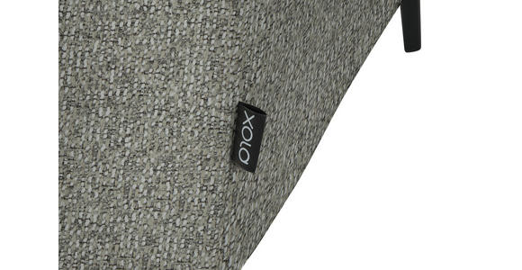 ECKSOFA in Struktur Hellgrau 205/280 cm - Hellgrau/Schwarz, Design, Textil/Metall (205/280cm) - Xora