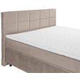 BOXSPRINGBETT 180/200 cm,  in Creme  - Creme/Schwarz, Design, Holzwerkstoff/Kunststoff (180/200cm) - Xora