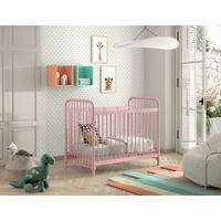 GITTERBETT 60/120 cm  - Pink, ROMANTIK / LANDHAUS, Metall (60/120cm) - Vipack