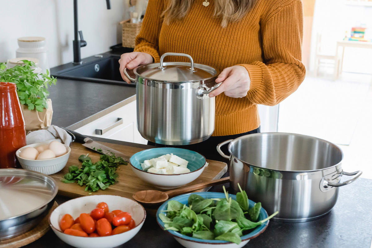 GEMÜSETOPF Professional 5 l  - Silberfarben, Basics, Metall (20/16,2/28,5cm) - Mäser