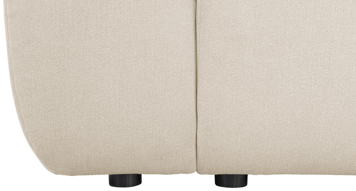 ECKSOFA in Velours Beige  - Beige/Schwarz, Konventionell, Kunststoff/Textil (298/168cm) - Carryhome