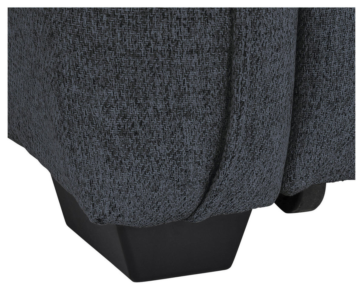 SAROKKANAPÉ textil sötétszürke  - fekete/sötétszürke, Modern, műanyag/textil (182/237cm) - Carryhome