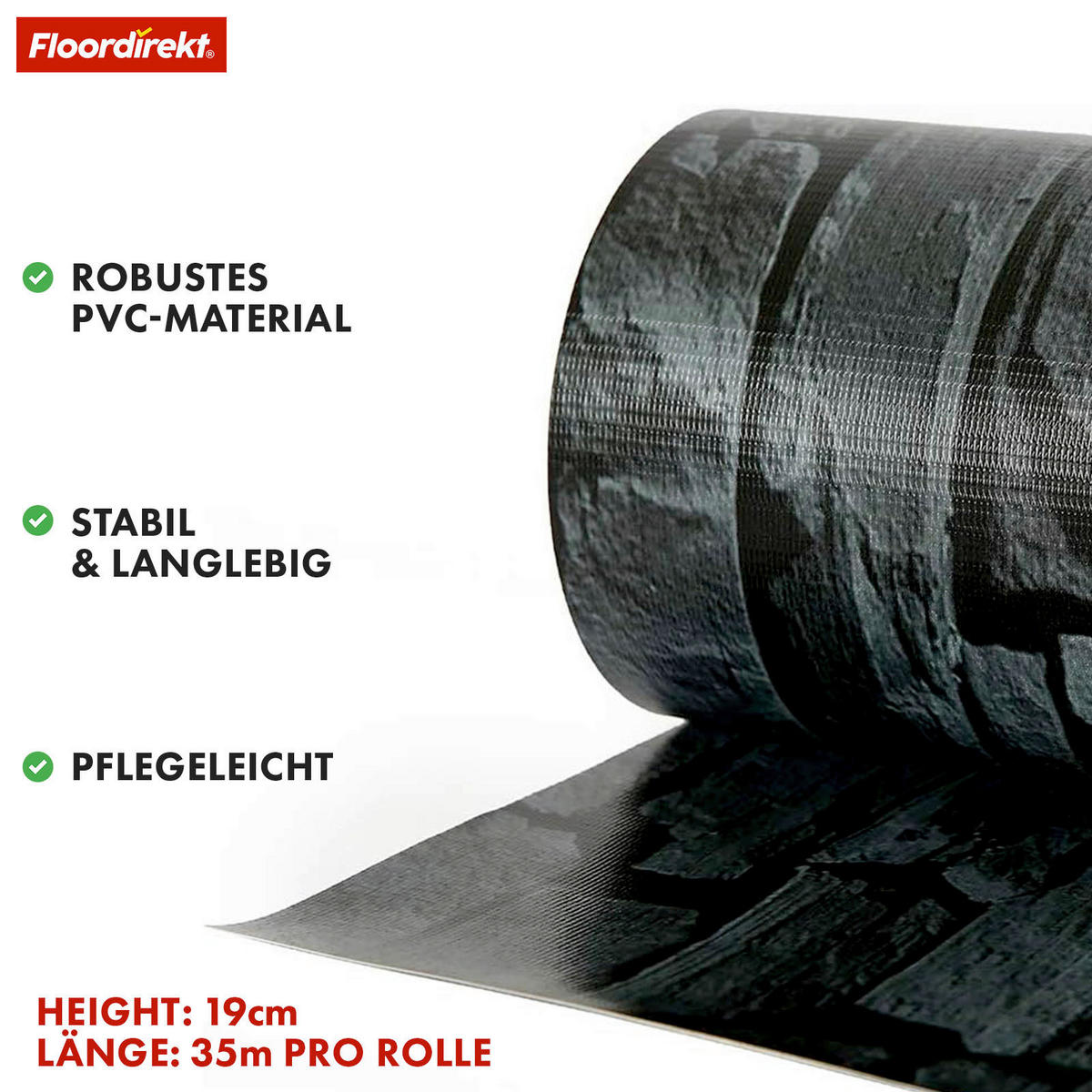 SICHTSCHUTZ - Grau, Basics, Kunststoff (19/3500cm) - Floordirekt