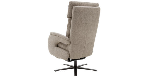 RELAXSESSEL Chenille Relaxfunktion, Rücken echt - Graubraun/Schwarz, KONVENTIONELL, Textil/Metall (70/117/85cm) - Dieter Knoll