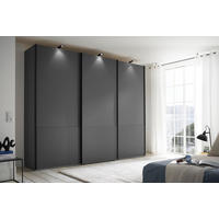 Dulap Cu Uși Culisante, 300/236/67 cm, gri lavă - ardeziu/gri lavă, Basics, sticlă/metal (300/236/67cm) - Dieter Knoll