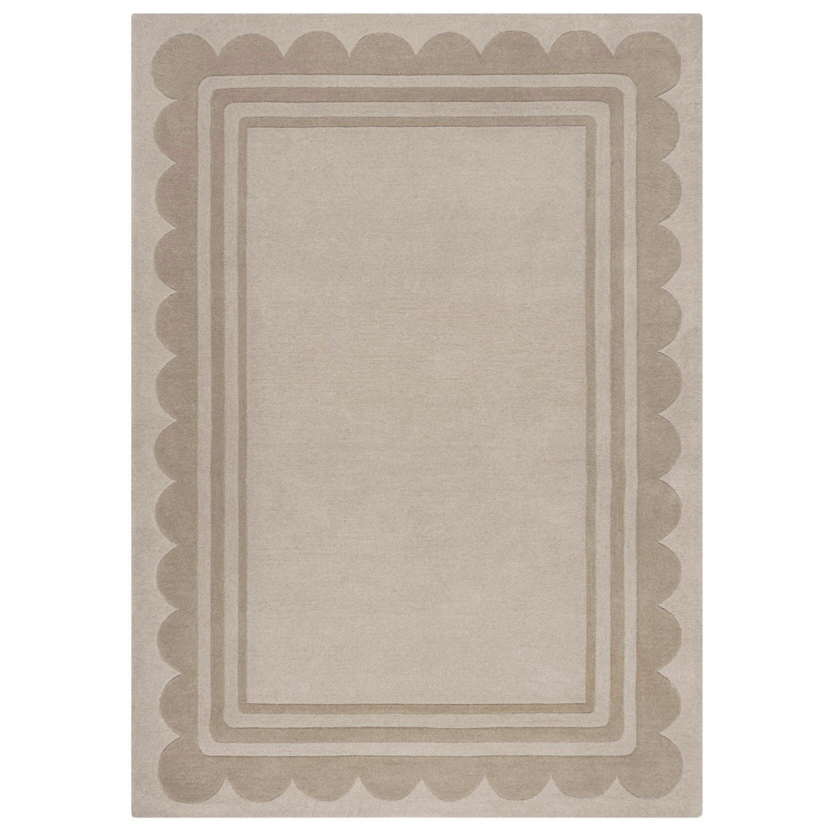 WOLLTEPPICH 120/170 cm Lois Scallop Beige  - Beige, Basics, Textil (120/170cm) - Xora