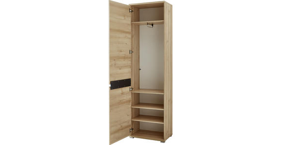 GARDEROBENSCHRANK 54/200/40 cm - Anthrazit/Buchefarben, Basics, Holzwerkstoff (54/200/40cm) - Carryhome