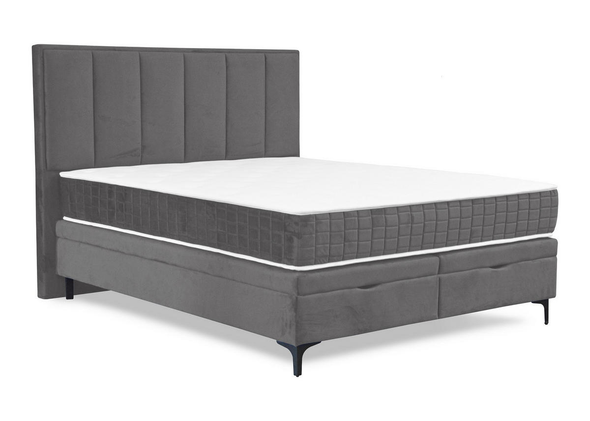 BOX KREVET 160/200 cm     siva  - siva/crna, Moderno, drvni materijal/drvo (160/200cm) - Hom`in