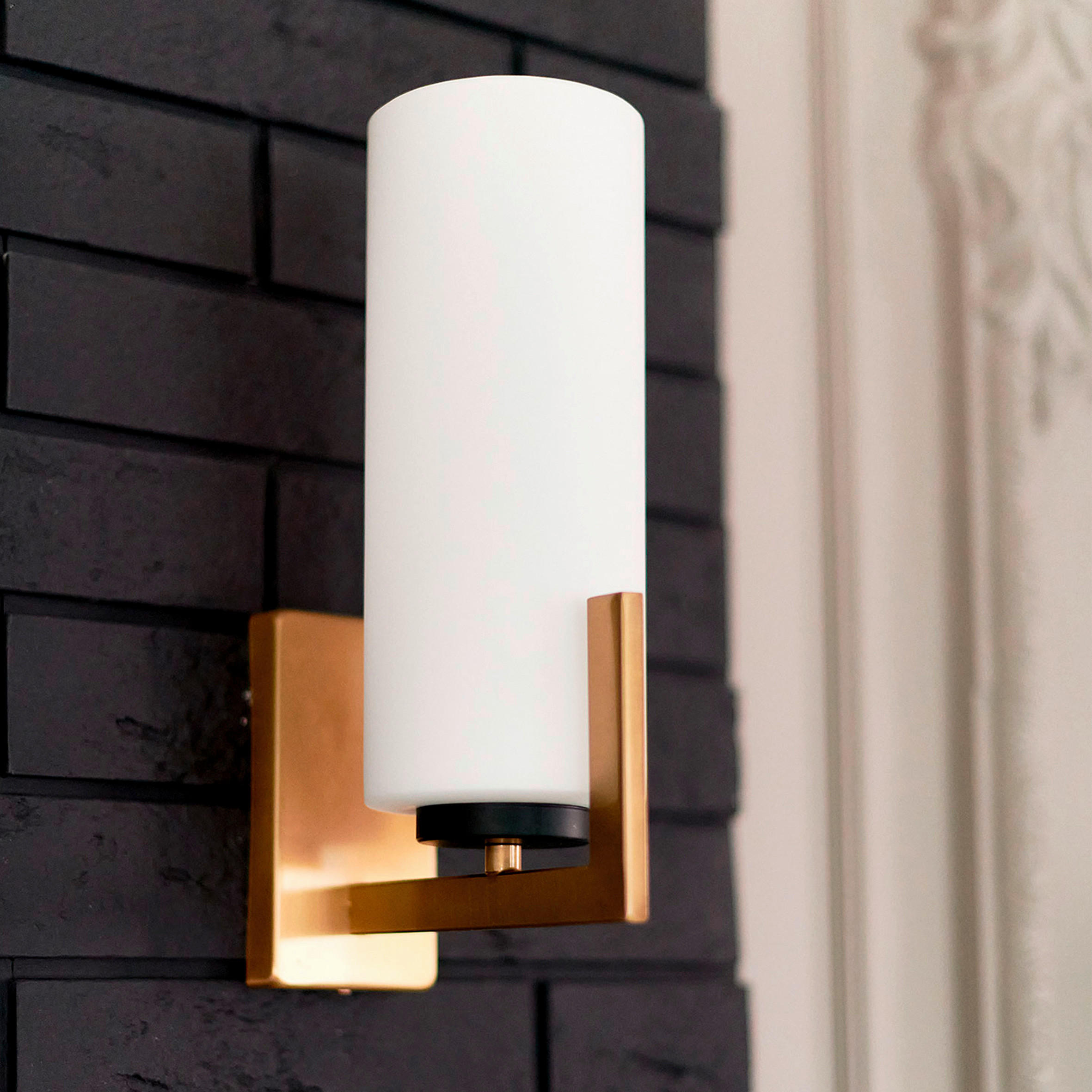 WANDLEUCHTE 10/31/18,5 cm   - Messingfarben, Trend, Glas/Metall (10/31/18,5cm) - MAYTONI