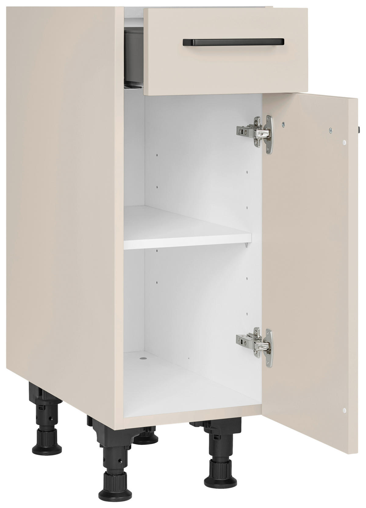 SCHUBKASTENUNTERSCHRANK 30/87/56 cm  in Sandfarben  - Sandfarben/Schwarz, MODERN, Holzwerkstoff/Metall (30/87/56cm) - Nobilia